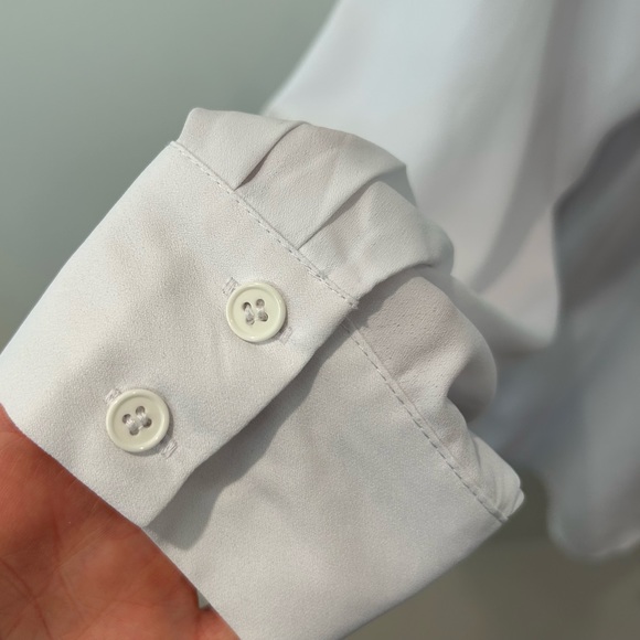 RICKIS, White Button Up Shirt, Long Sleeve, Size Large - Picture 5 of 8